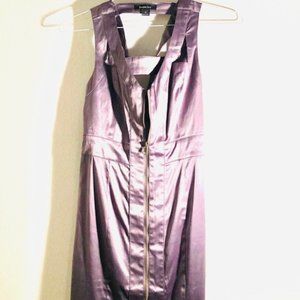 Double Zero above-the-knee dress. Petite medium.  Color is a satiny, silver grey